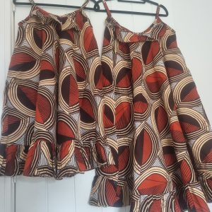 Classic African Leaf Print Sundress