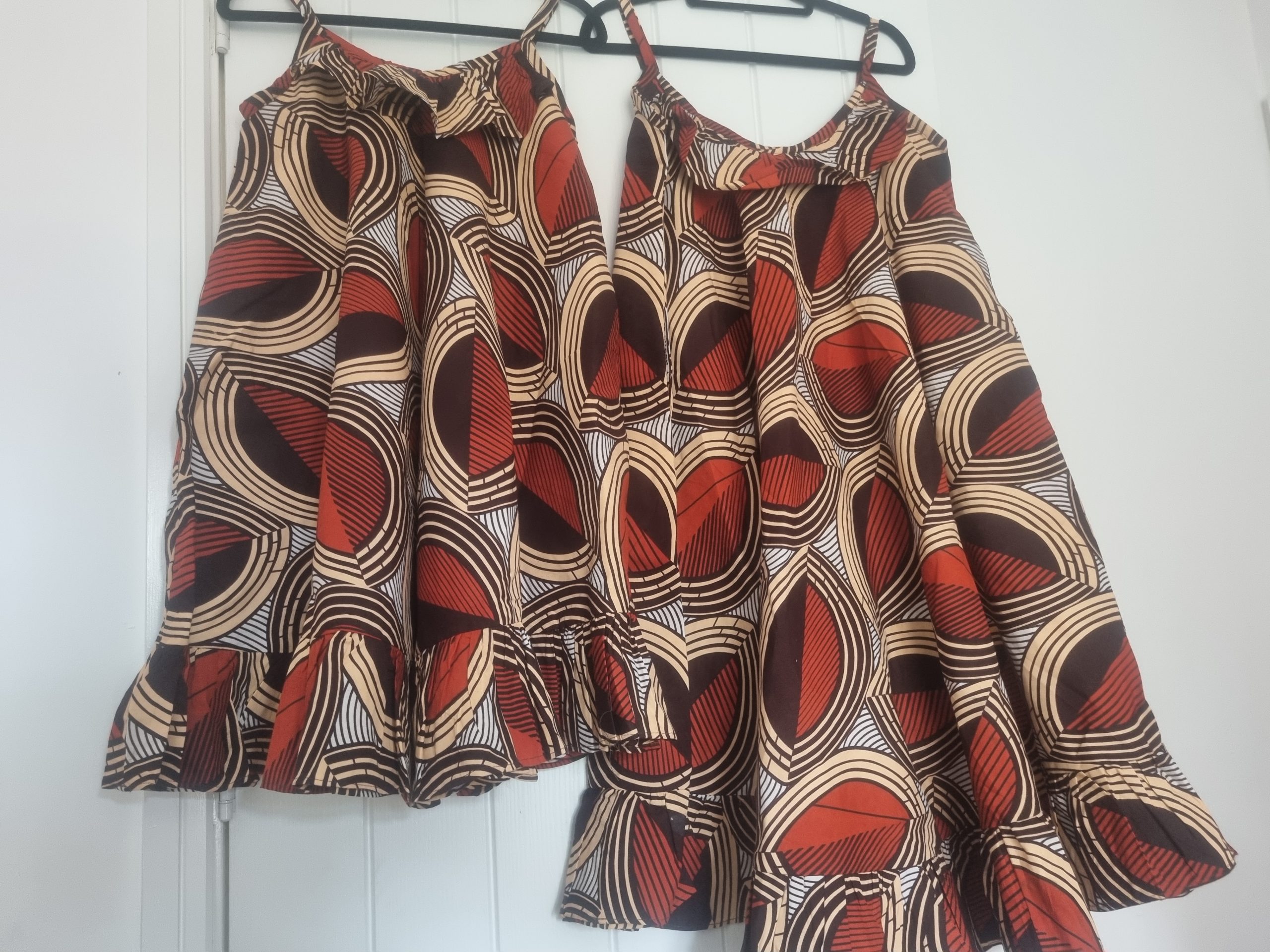 Classic African Leaf Print Sundress