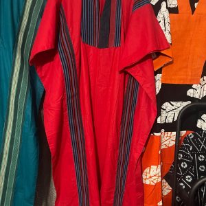 Maxi kaftan with aso-oke